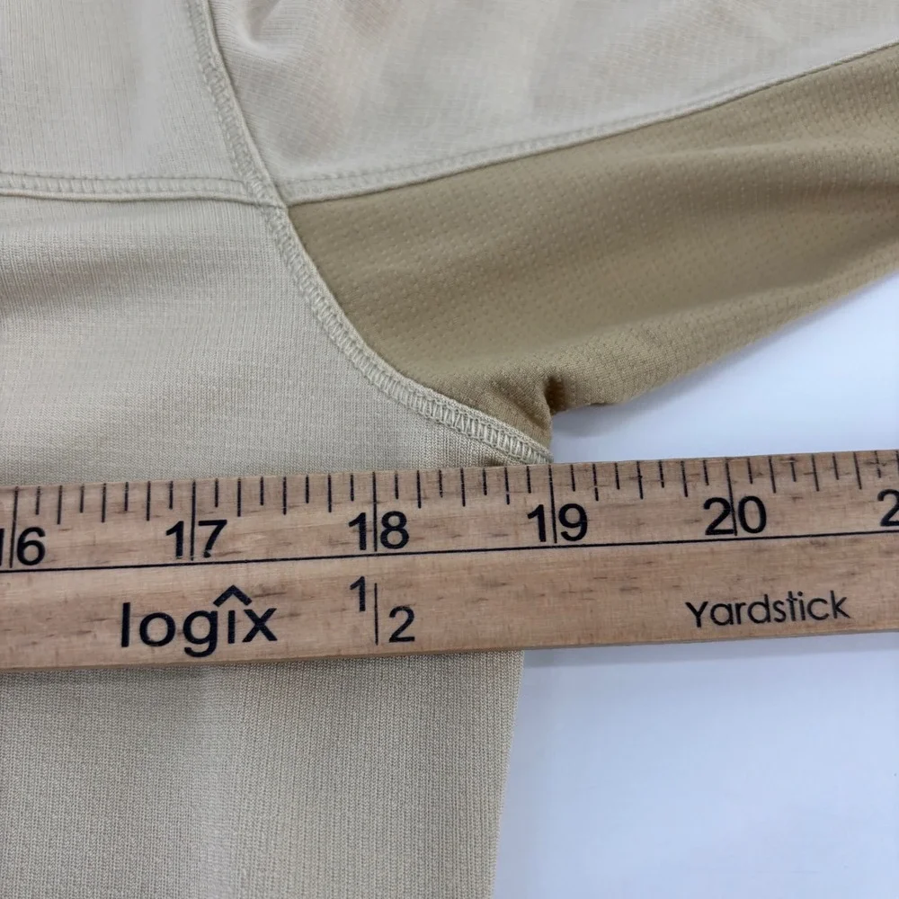The North Face FlashDry Shirt Mens Small Tan Performance Hiking Training Tee
